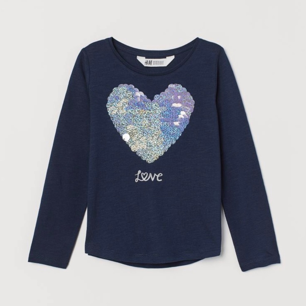H&M Top with‎ Sequins Size 6-8Y